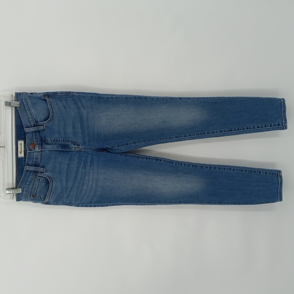 Madewell Roadtripper Skinny Jeans High Rise Stretchy Medium Wash Whisker Size 27 - Picture 2 of 15
